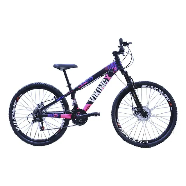 VikingX Mountain Bike VikingX Aro 26 Alumínio 21v Preto/Amarelo Freio a Disco