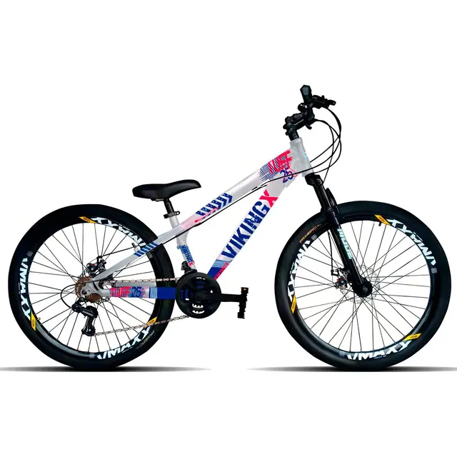 VikingX Bicicleta VikingX Mountain Bike Tuff 25 Aro 26 Alumínio 21 Marchas Preto/Azul