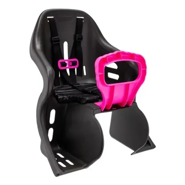 Kalf Cadeirinha Bicicleta Traseira Infantil Kalf Grafite Rosa Até 25kg