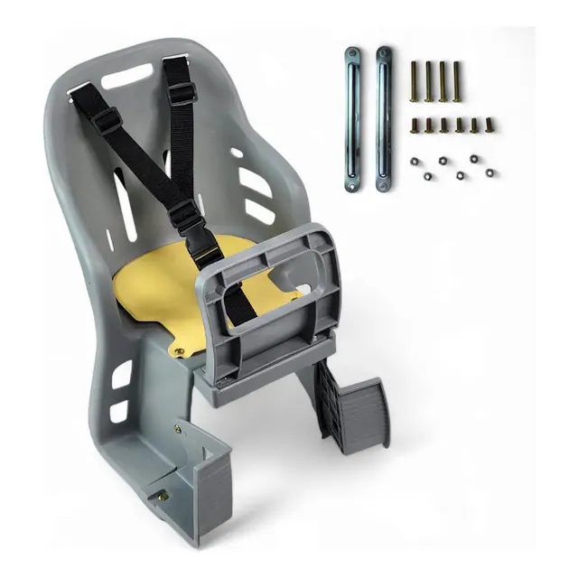 Genérica Cadeirinha Bicicleta Traseira Infantil P/ Bagageiro Até 25kg Cor Cinza
