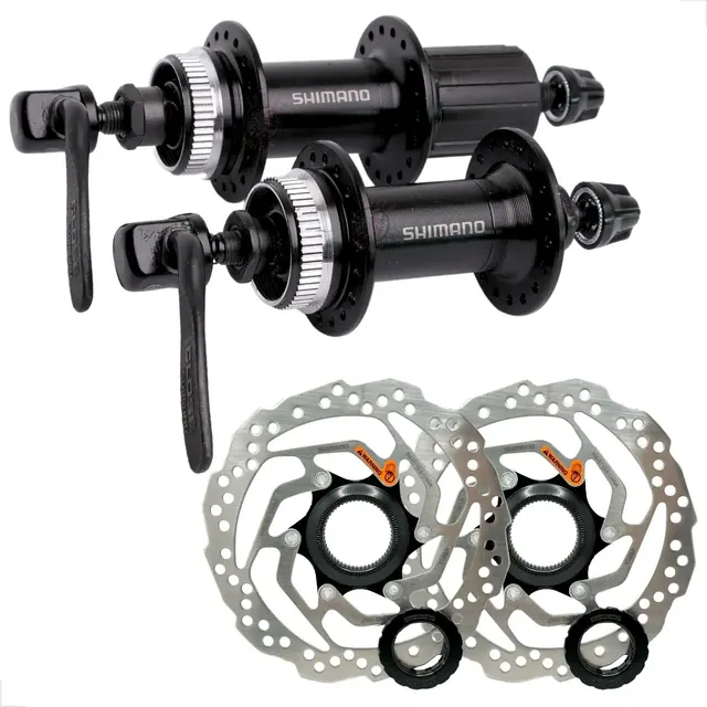 Shimano Par de Cubos QC300 32 Furos com Discos SM-RT10 160mm