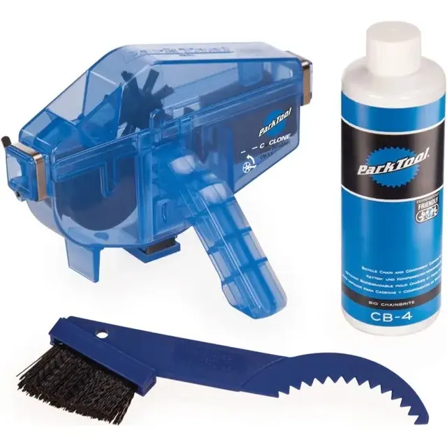 Park Tool Kit Limpador de Corrente CG-2.4 com Escova e Desengraxante Bio ChainBrite