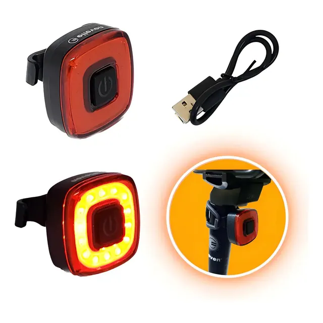 Elleven Lanterna Traseira 14 LEDs 30 Lumens USB para Bike