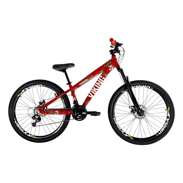 VikingX Bicicleta VikingX Tuff 25 Aro 26 21 Marchas Alumínio Prata